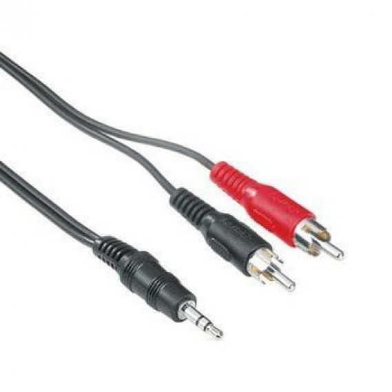 כבל אודיו PL-3.5 מ"מ ל 2 RCA באורך 2 מטר (25 יחידות במארז) מגיע בתפזורת .דגם- 30455