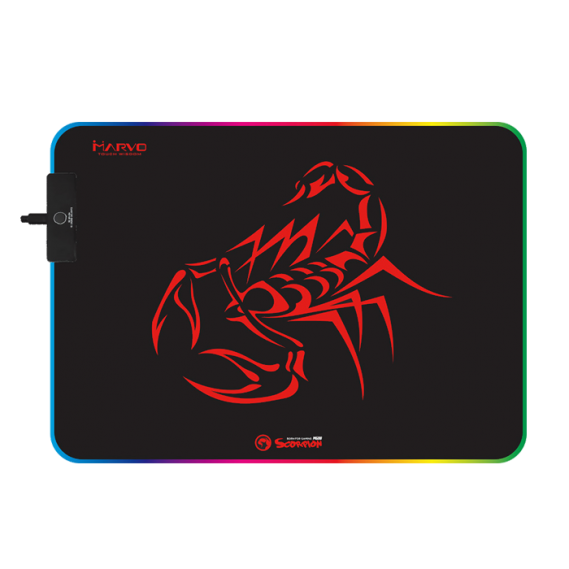 פד גיימינג של Scorpion רך ואיכותי במיוחד עם תאורת RGB מבית Marvo