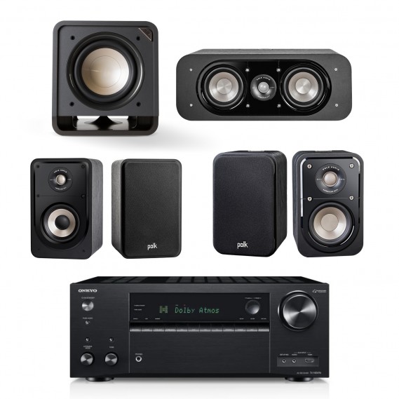 מערכת קולנוע ביתי איכותית 5.1 משולבת Polk & Onkyo