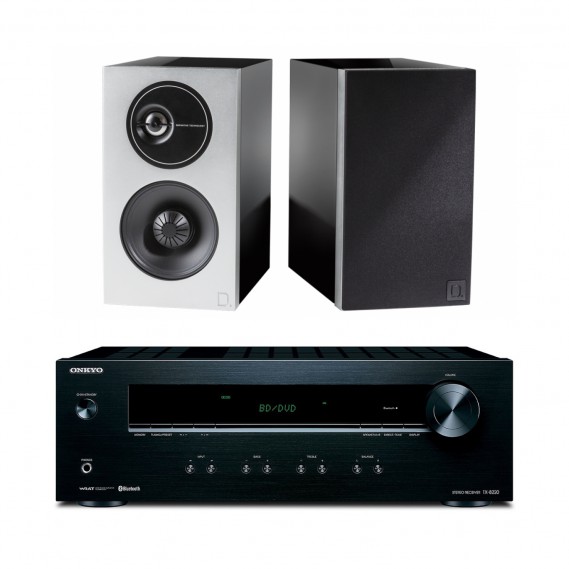 מערכת סטריאו איכותית עם רמקולים מדפיים Onkyo+ Definitive Technology