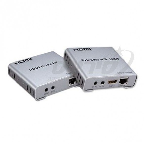 HDMI EXTENDER - מאריך טווח HD  על גבי כבל רשת CAT5 עד 50 מטר, כולל אפשרות LOOP ,עינית לשלט IR ו EDID- סיריוס