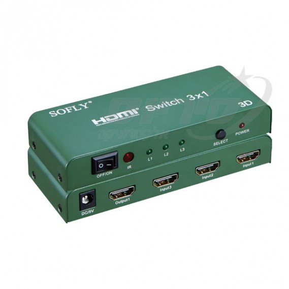 _SOFLY_סיריוס_אלקטרוניקה_מפצל_HDMI_4K_מקצועי_כניסה_אחת_ל_3_יציאות