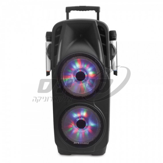 רמקול_בלוטוס_נייד_מוגבר_עם_שני_וופרים_10”_סיריוס_אלקטרוניקה_ PURE_ACOUSTICS
