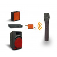 ערכת מיקרופון אלחוטית ניידת ללא חיבור לחשמל דגם: WMP-215 מבית PUREACOUSTICS