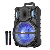 בידורית קריוקי ניידת עם 2 מיקרופונים אלחוטיים 2000W מבית Dome