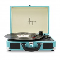 פטיפון בלוטוס מזוודה עם רמקולים סטריאו מובנים