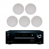 מערכת קולנוע ביתי עם רמקולים שקועים Pure acoustics & Onkyo