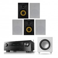 מערכת קולנוע ביתי עם רמקולים שקועים Pure Acoustics & Denon