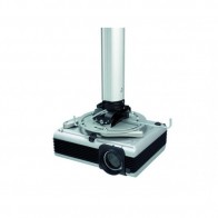 מתקן תלייה תקרתי טלסקופי למקרן עם זרוע טלסקופית מתכוונת ומנגנון ייצוב קבוע