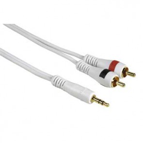 כבל אודיו PL-3.5 מ"מ ל 2 RCA. אורך- 2 מטר. ראשים מוזהבים. דגם- 14000    