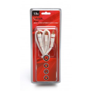 כבל אודיו מקצועי 1.5 מ' RCA - PL