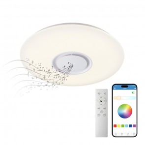 מנורת תקרה עם תאורה RGB ורמקול BT