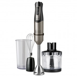 מוט בלנדר עוצמתי 1200W משולב 4 ב-1, בגימור Stainless Steel