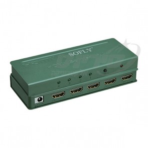 מפצל HDMI מקצועי 4 יציאות לכניסה אחת - SOFLY