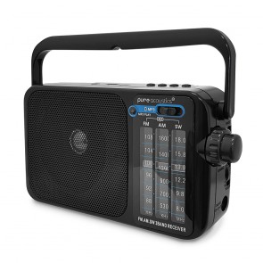 PURE ACOUSTICS רדיו נייד FM/AM עם סוללה נטענת
