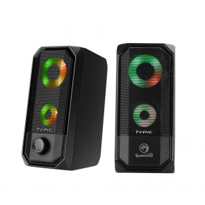 רמקולים למחשב עם חיבור USB קומפקטיים ואיכותיים עם תאורת לד