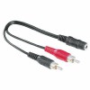כבל מתאם PL-3.5 מ"מ נקבה ל 2 RCA זכר. דגם- 122375