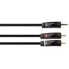 כבל אודיו PL-3.5 מ"מ ל 2 RCA באורך 2 מטר. ראשים מוזהבים 24KARAT. דגם- 107532  