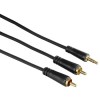 כבל אודיו PL-3.5 מ"מ ל 2 RCA באורך 10 מטר.  ראשים מוזהבים .דגם- 122301   